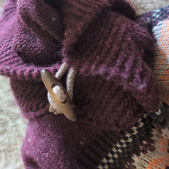 Maroon Grey knitted cardigan, medium by Tokyo Laundry - Picture 7 of 7